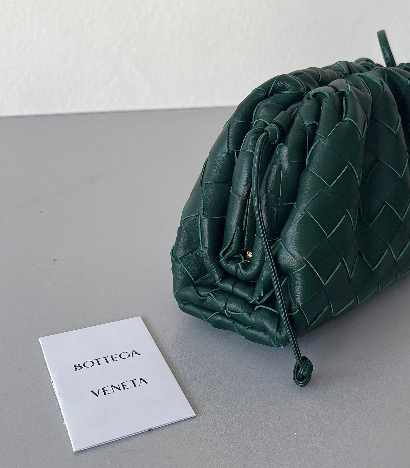 Knockoff Bottega Veneta Mini Pouch with Strap Raintree — image 5
