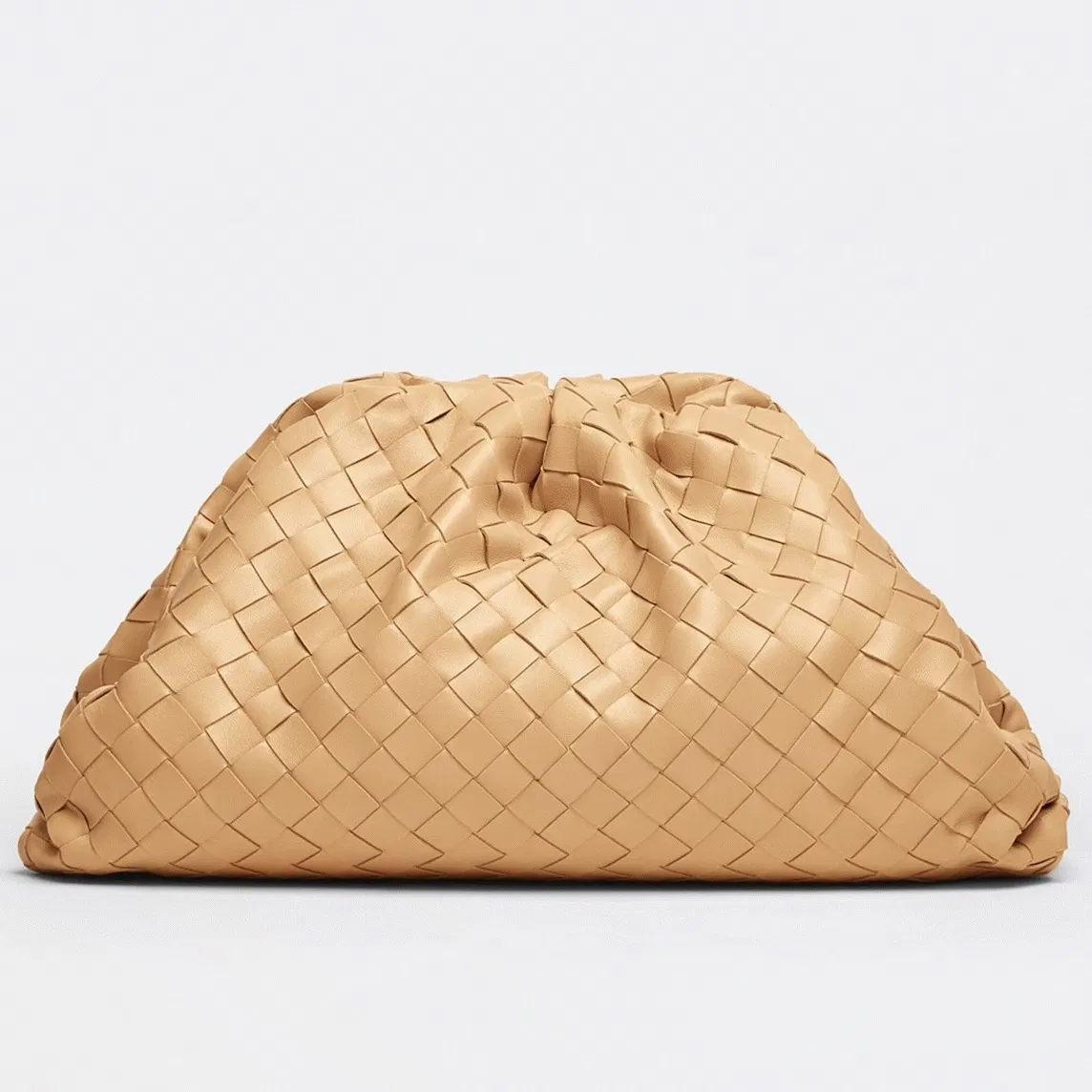 Bottega Veneta Large Pouch Clutch Bag Beige