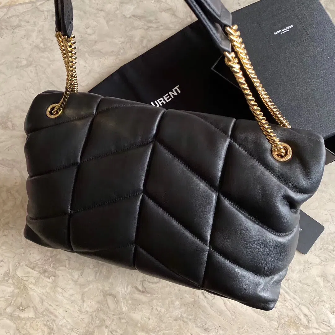 PUFFER SMALL BAG IN QUILTED SUEDE — image 5