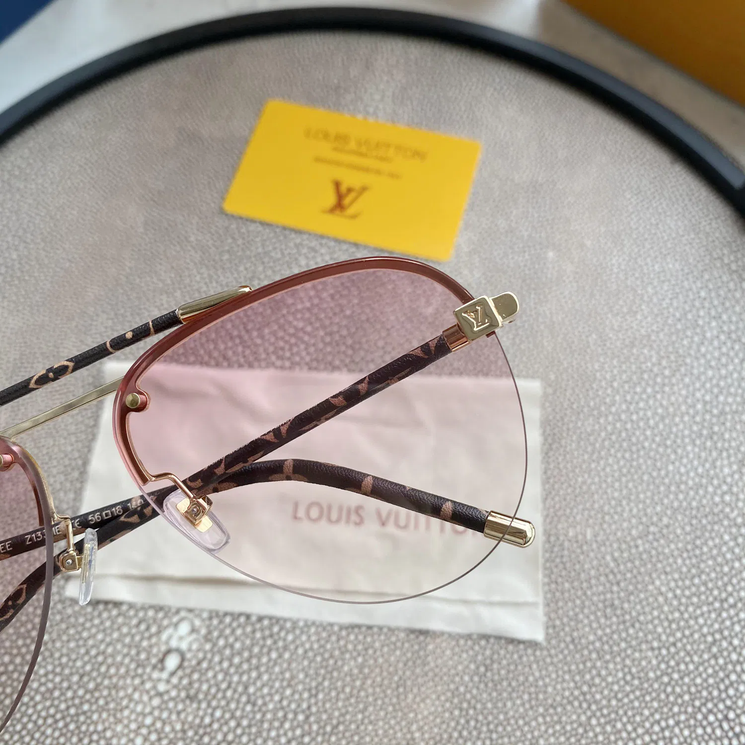 Pink Gradiant Monogram Stem Aviators — image 5