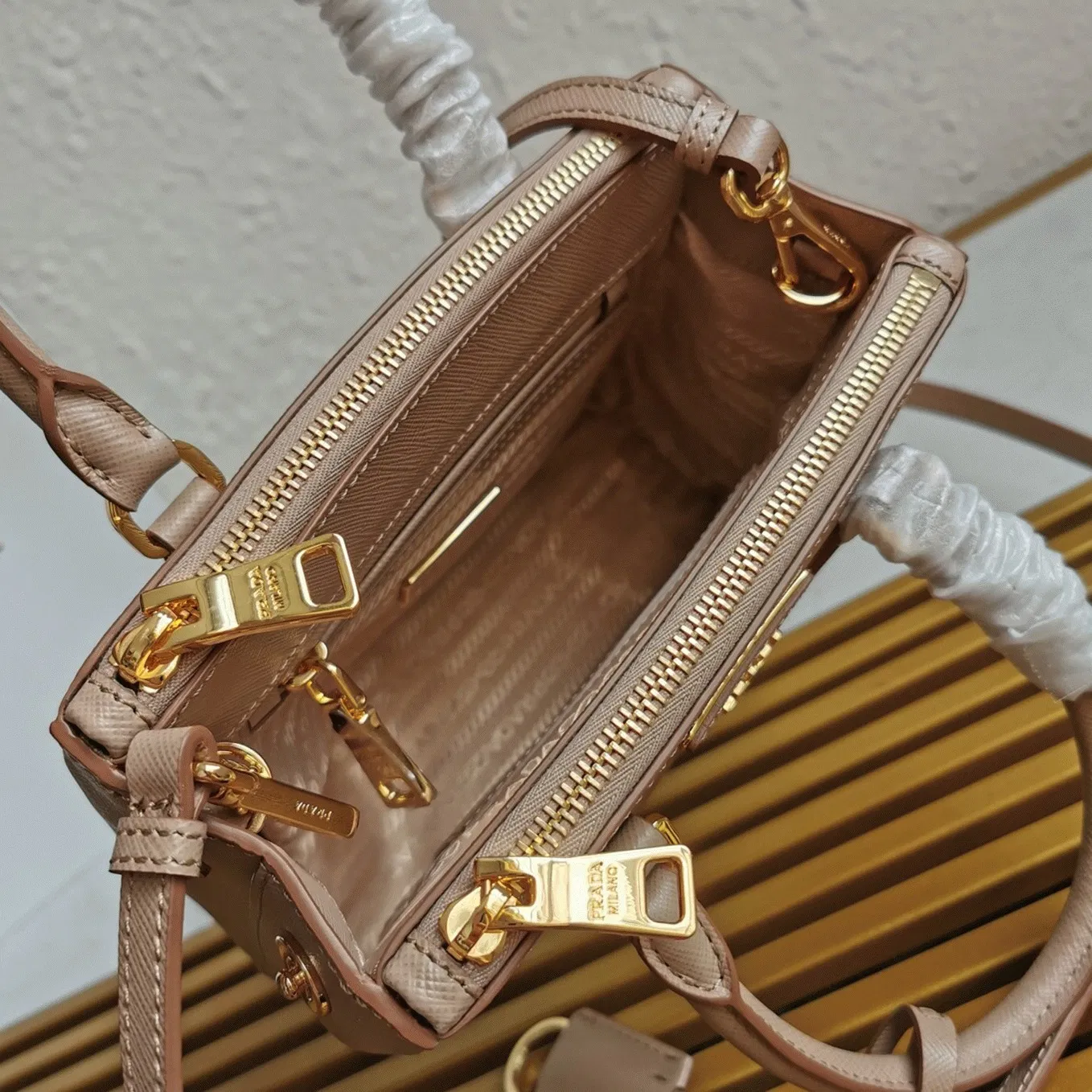 Beige Prada Mini Galleria Bag — image 5
