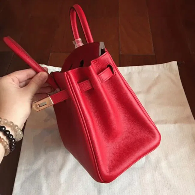 Hermes Birkin 25cm Designer-Inspired Bag in Red — image 7