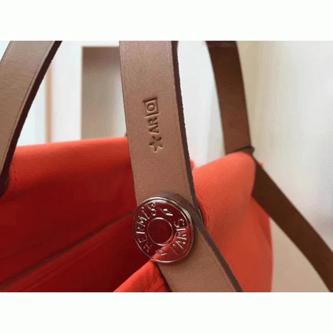 Capucine Canvas Hermes Cabag Elan Chic Canvas Bag — image 5