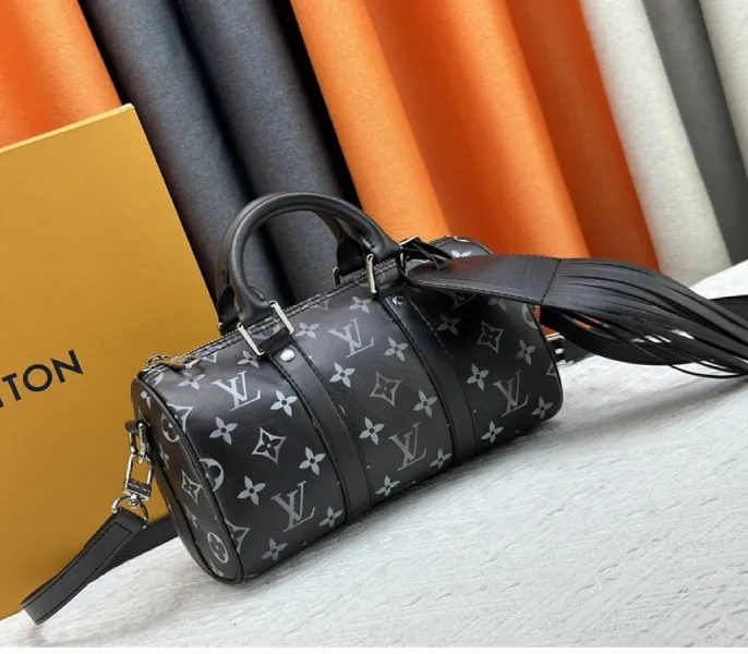 Louis Vuitton Brushed Monogram Keepall Bandouliere 25 City Bag In Black — image 2