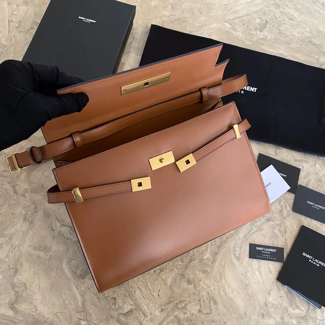 MANHATTAN MEDIUM SHOPPING BAG IN BOX SAINT LAURENT LEATHER — image 7