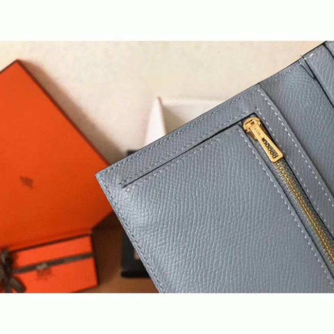 Blue Lin Epsom Hermes Bearn Wallet — image 4