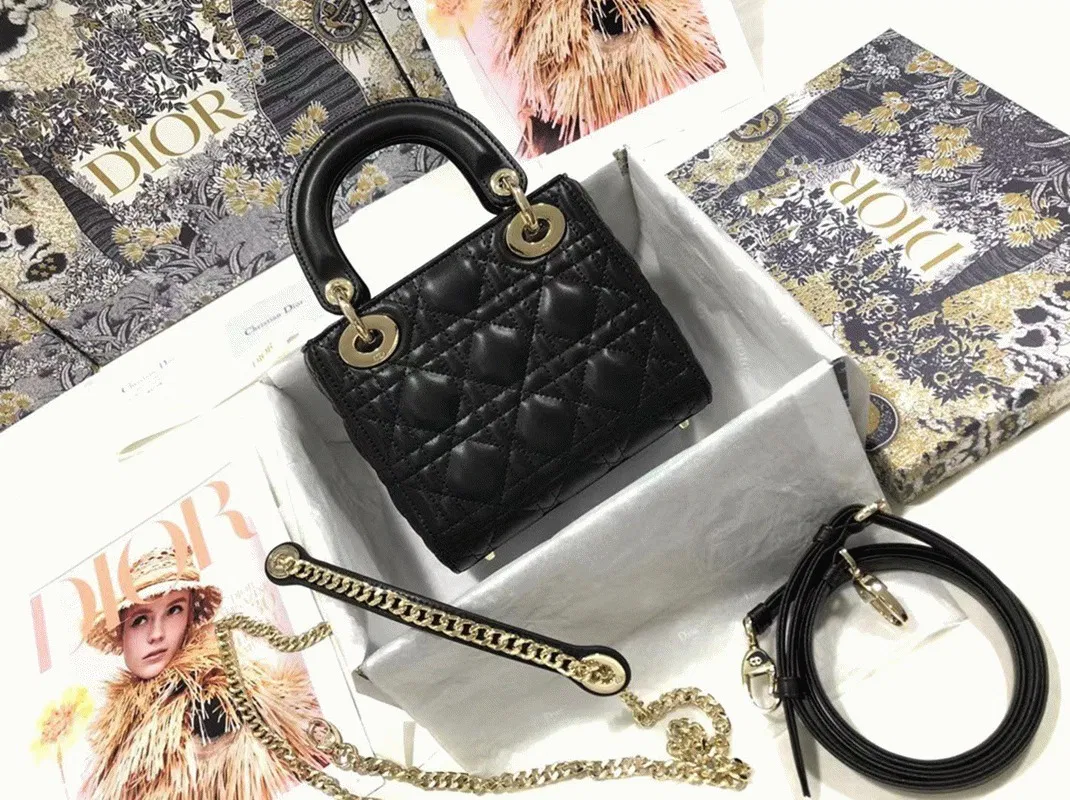 Dior Lady Dior Mini Bag Knockoff in Black — image 6