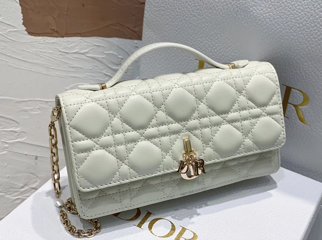 Dior Miss Dior Mini Bag in White Cannage Lambskin — image 6