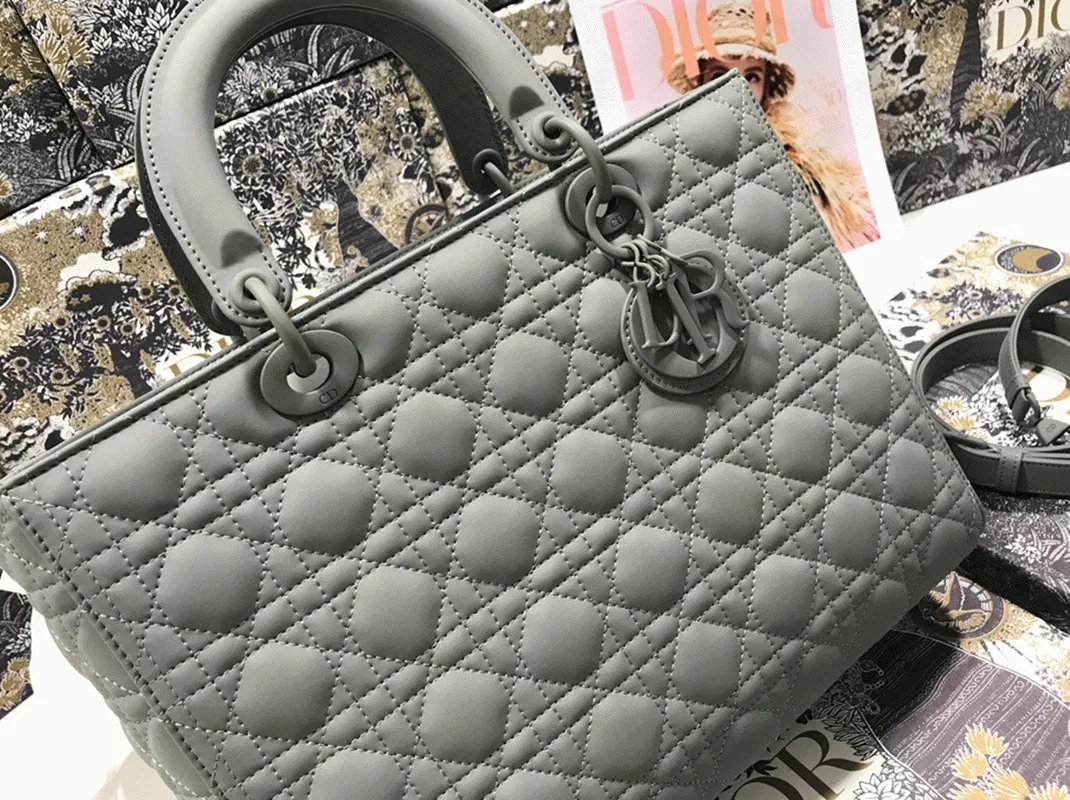 Dior Lady Dior Large Bag in Grey — image 3