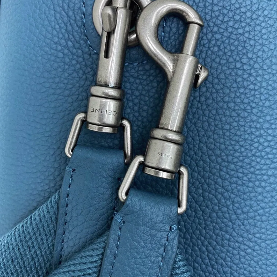 Top Quality Knockoff Celine Sangle Small Bucket Bag In Slate Blue Calfskin — image 4