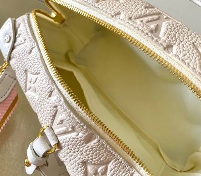 Louis Vuitton Monogram Empreinte Petite Malle Souple Handbag In Cream — image 3