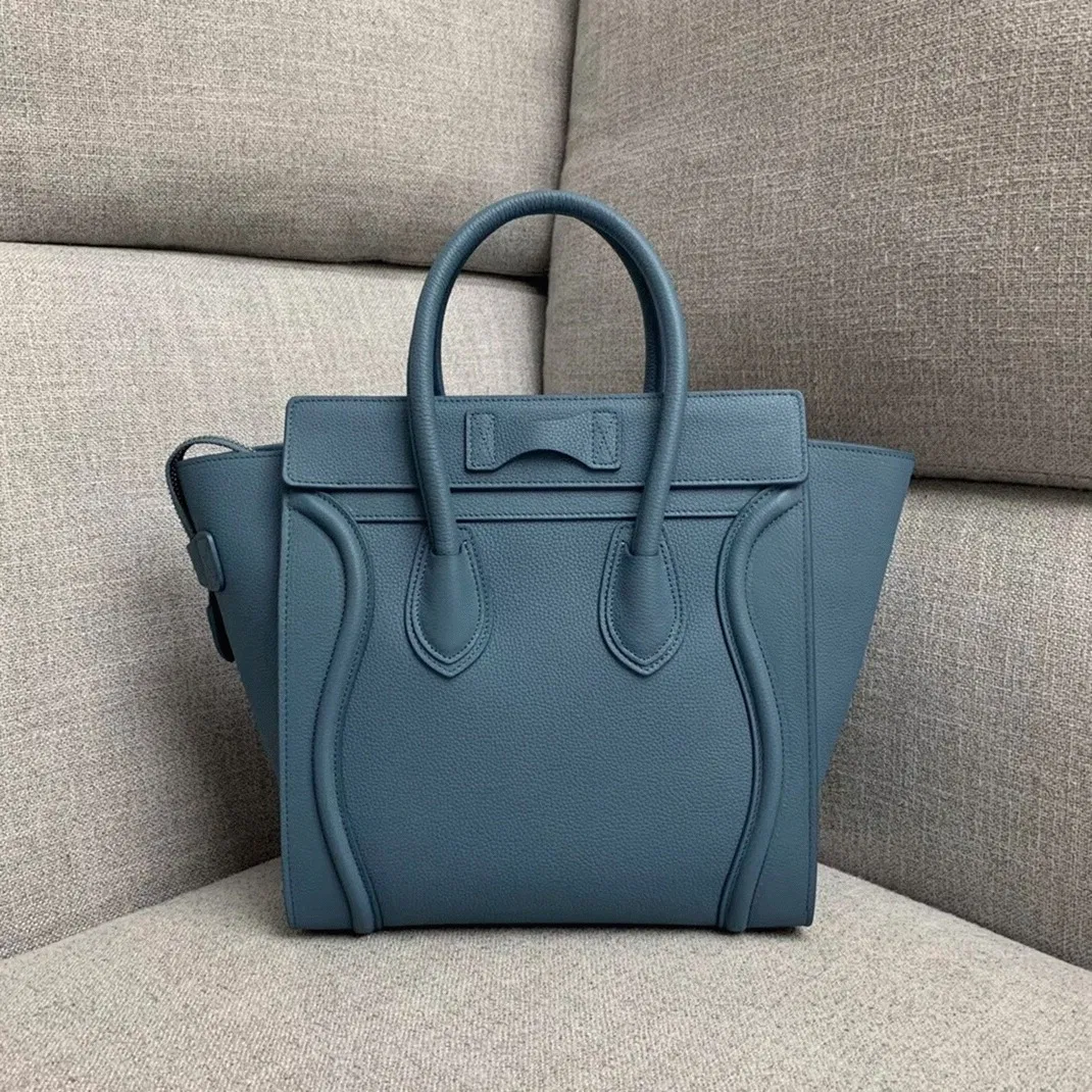 Celine Micro Luggage Tote Bag Knockoff in Slate Blue — image 3