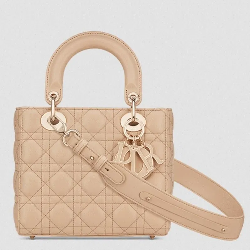 Dior Small Lady Dior My ABCDior Bag in Beige Cannage