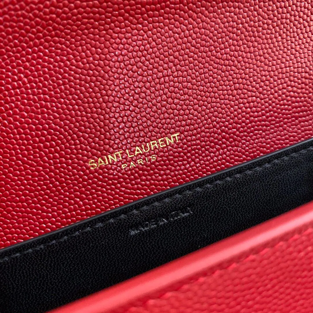 UPTOWN CHAIN WALLET IN CROCODILE-EMBOSSED SHINY LEATHER — image 7
