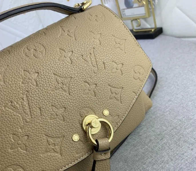 Louis Vuitton Monogram Empreinte Leather Blanche BB Handbag In Beige — image 3