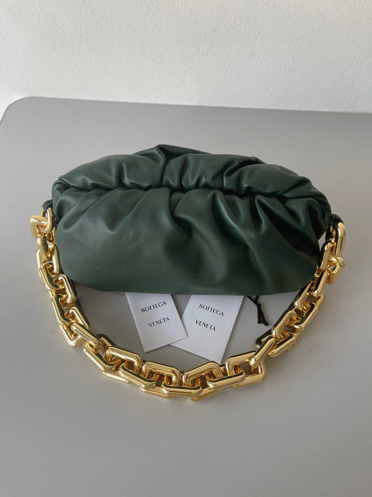 Knockoff Bottega Veneta The Chain Pouch Bag Raintree — image 3
