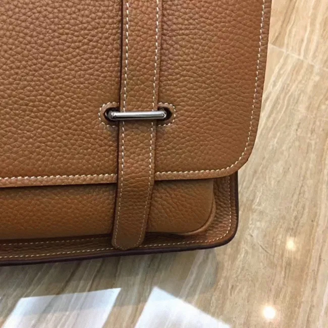 Brown Designer Hermes Steve Messenger Bag — image 2