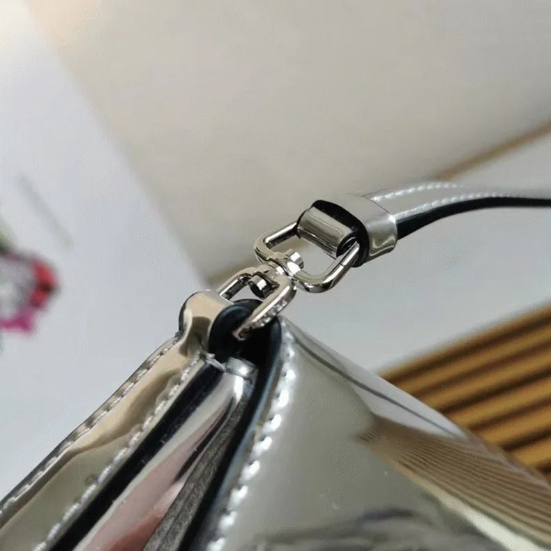 Silver Prada Cleo Flap Bag Knockoff — image 5