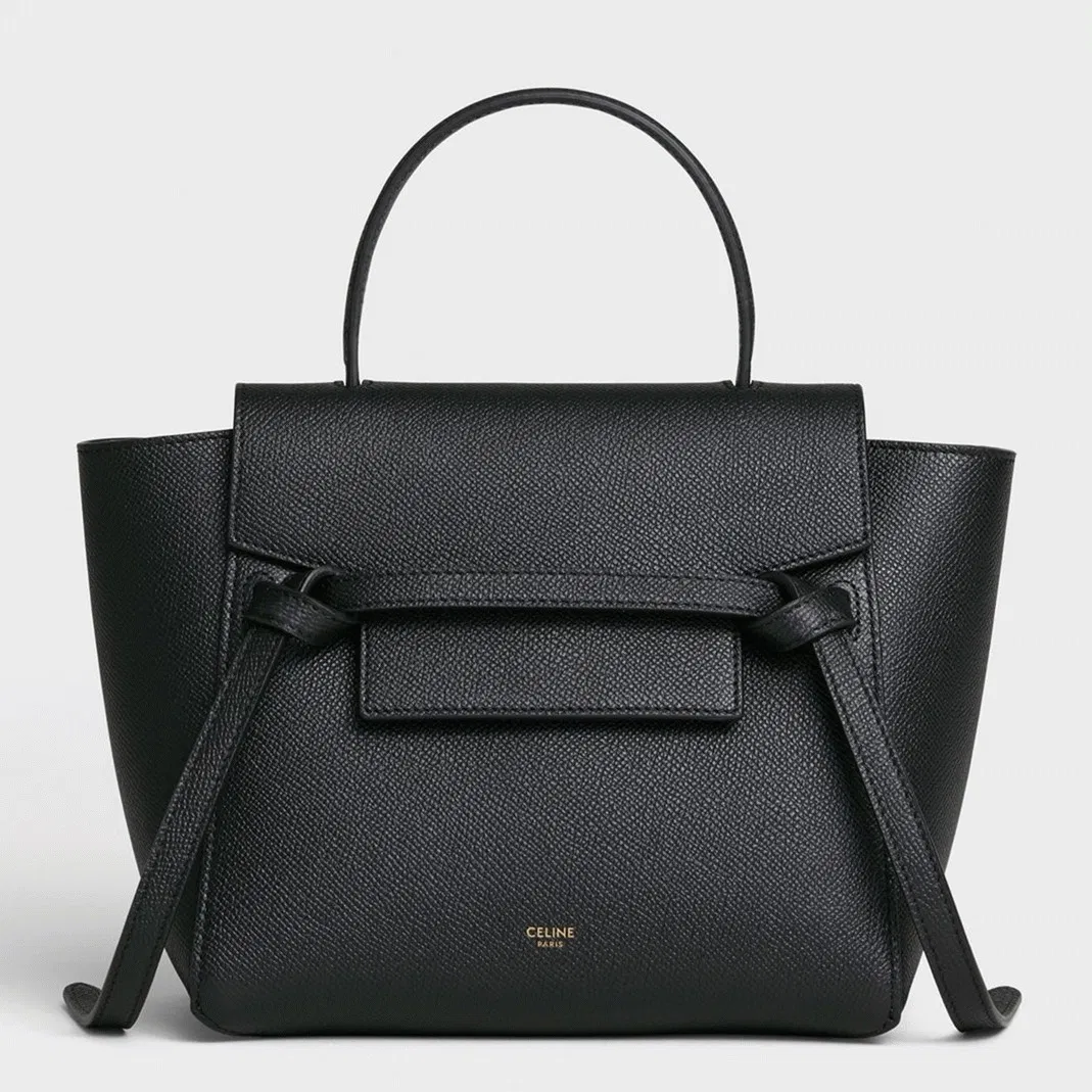Celine Belt Nano Bag in Black
