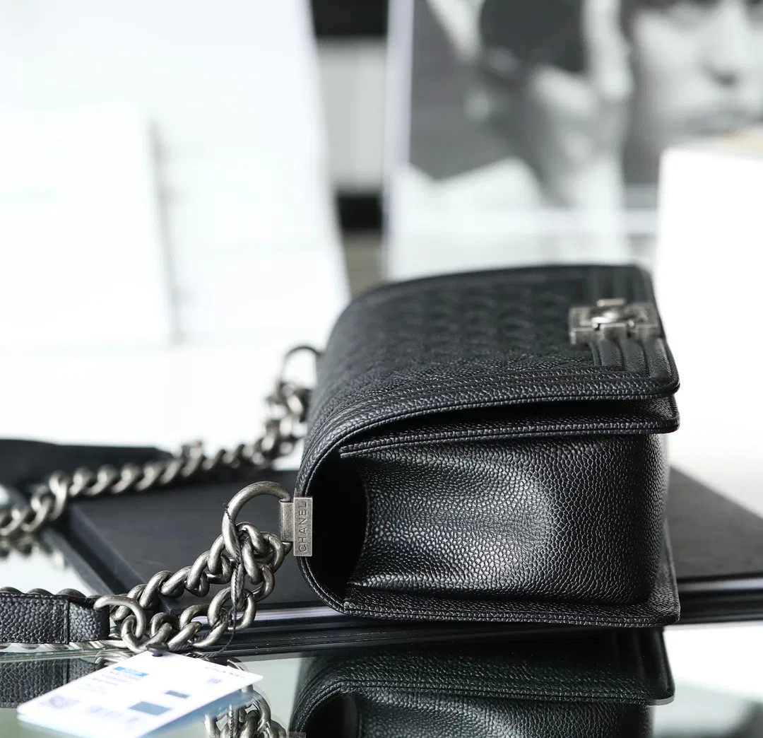 Chanel Boy Sliver Hardware Caviar Cow Leather — image 3