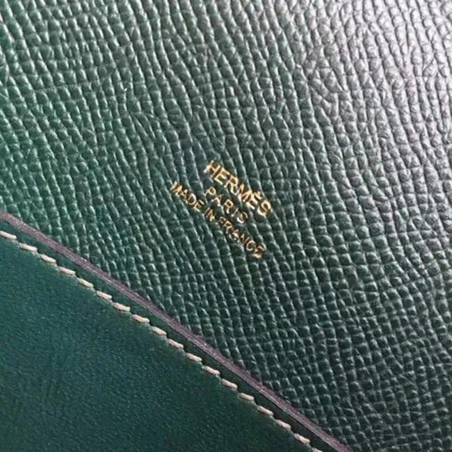 Malachite Epsom AAA Hermes Kelly Pochette Green Toned Purse — image 5