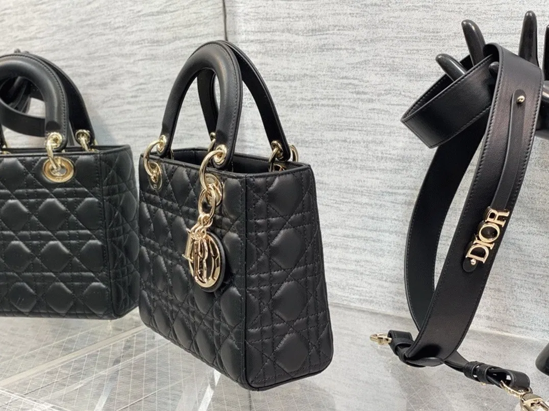 Dior Small Lady Dior My ABCDior Bag Knockoff in Black Cannage Lambskin — image 7