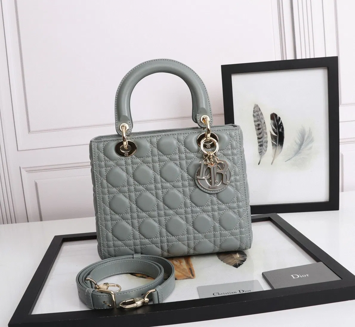 Dior Lady Dior Medium Bag in Grey — image 7