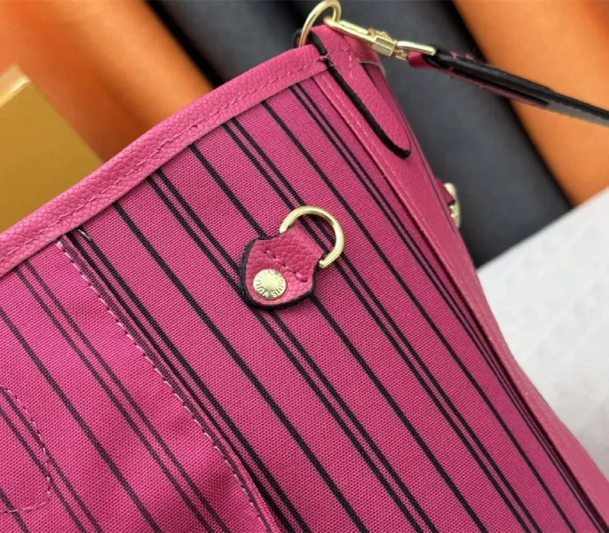 Louis Vuitton Neverfull Bandouliere Inside Out MM Tote In Monogram Canvas And Rose Pondichery Textile — image 9