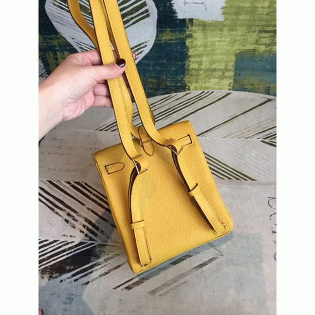 Yellow Clemence Hermes Kelly Ado PM Backpack — image 6