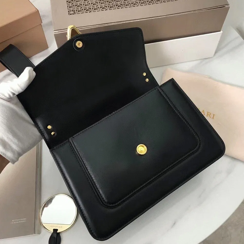 Bvlgari Serpenti Forever Medium Crossbody Bag with Chain Black — image 6