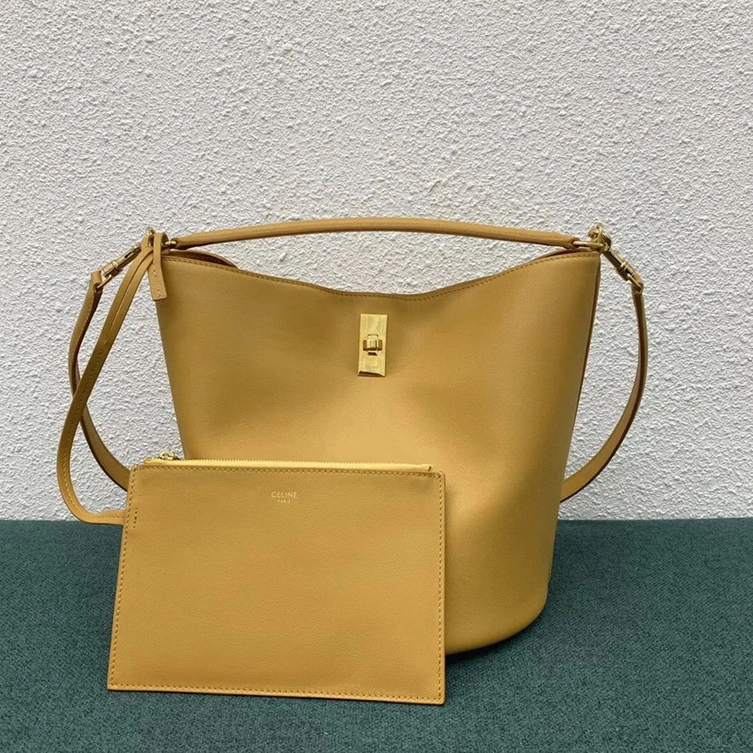 Top Quality Knockoff Celine Bucket 16 Bag In Yellow Soft Bare Calfskin — image 5