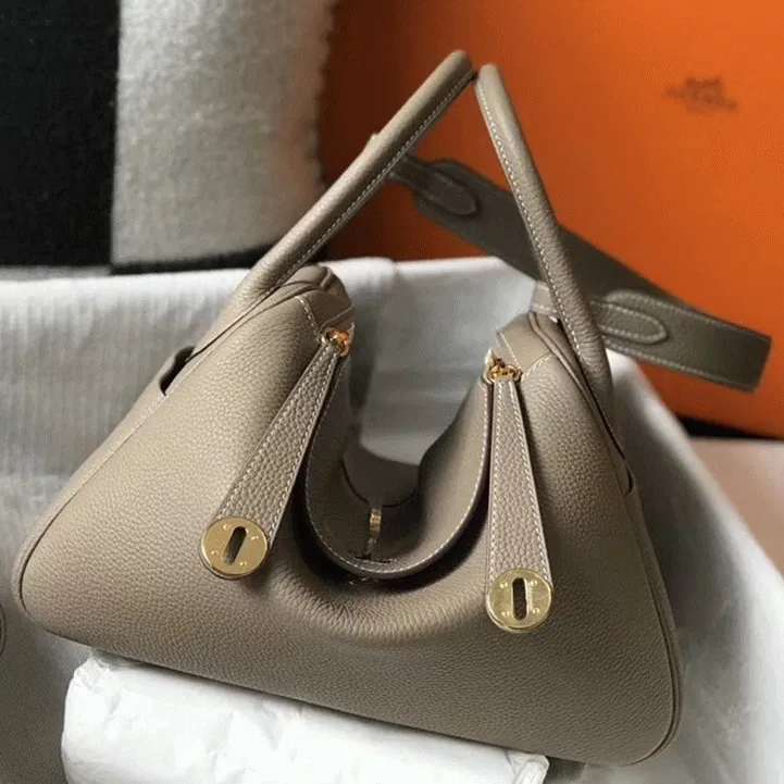 Knockoff Hermes Lindy 30cm bag in gris tourterelle tone