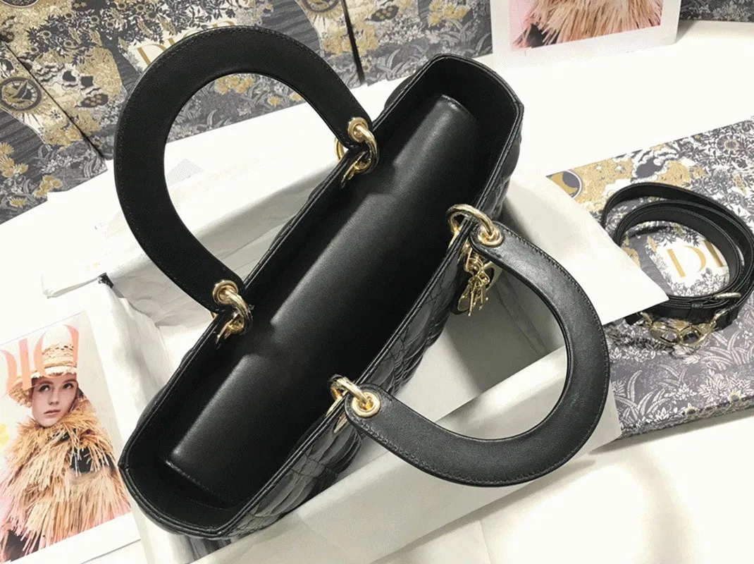 Dior Lady Dior Large Bag Knockoff in Black — image 8