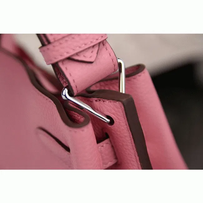Pink Leather Hermes So Kelly 22cm Feminine Shoulder Bag — image 3