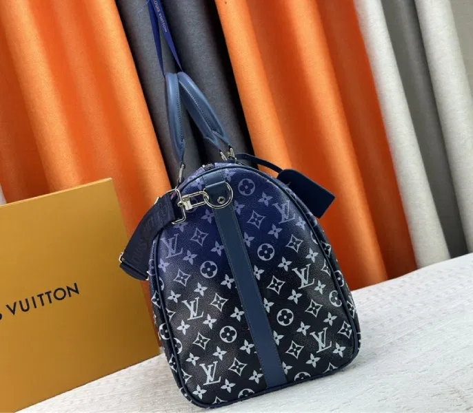 Louis Vuitton Monogram Gradient Canvas Keepall Bandouliere 50 In Navy Blue — image 4