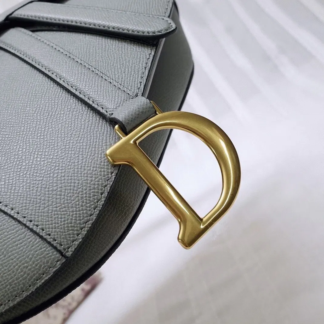 Dior Saddle Bag in Gray Grained Calfskin — image 6
