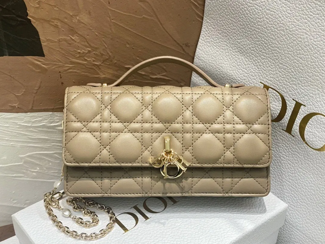Dior Miss Dior Mini Bag in Beige Cannage Lambskin — image 4