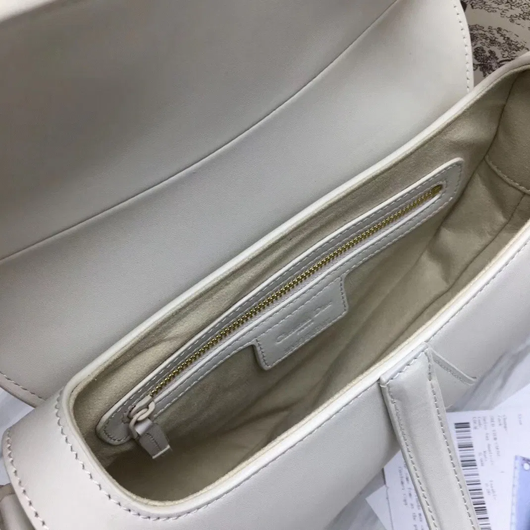 Dior Saddle Bag in White Ultramatte Calfskin — image 3