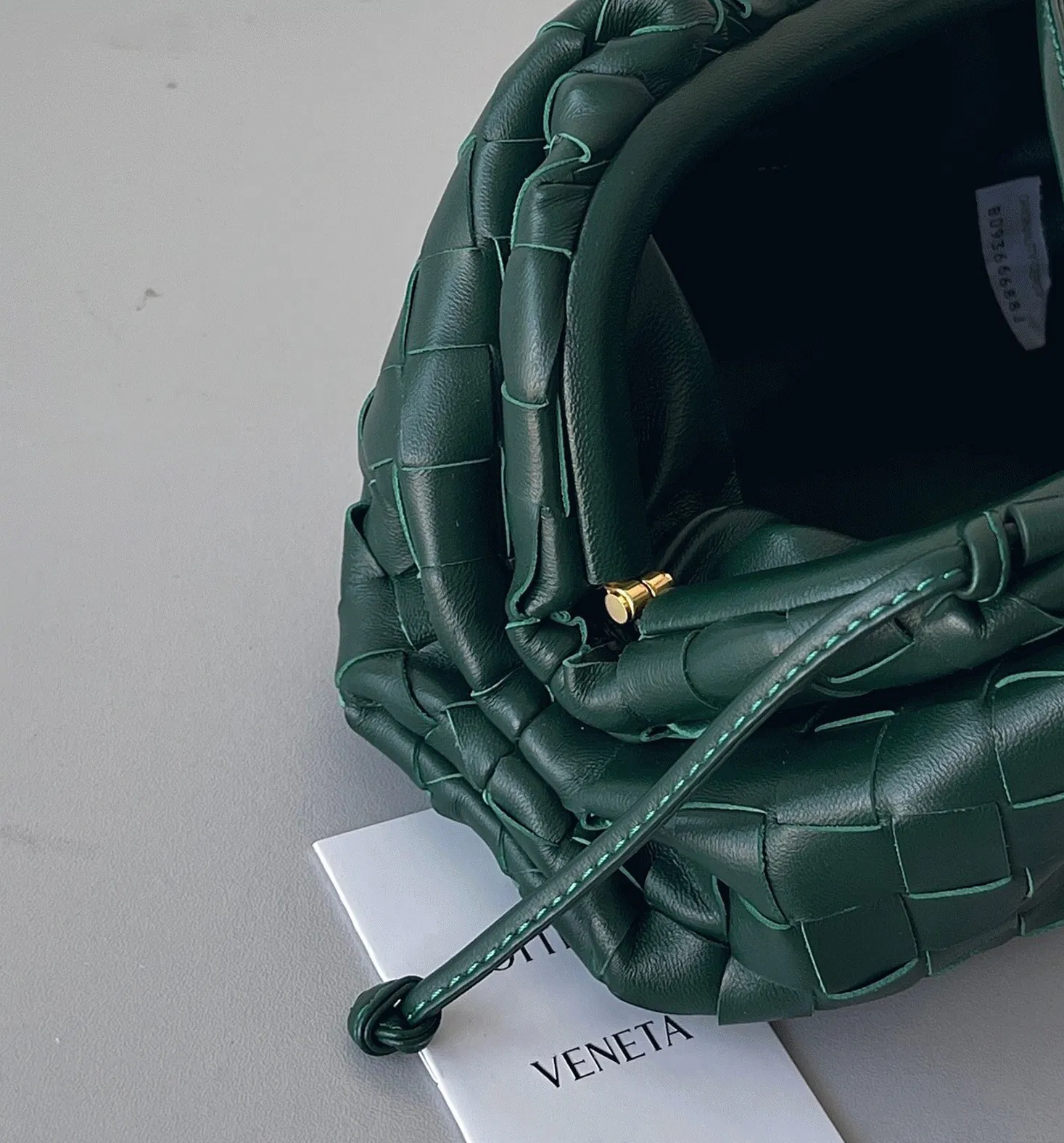 Knockoff Bottega Veneta Mini Pouch with Strap Raintree — image 2