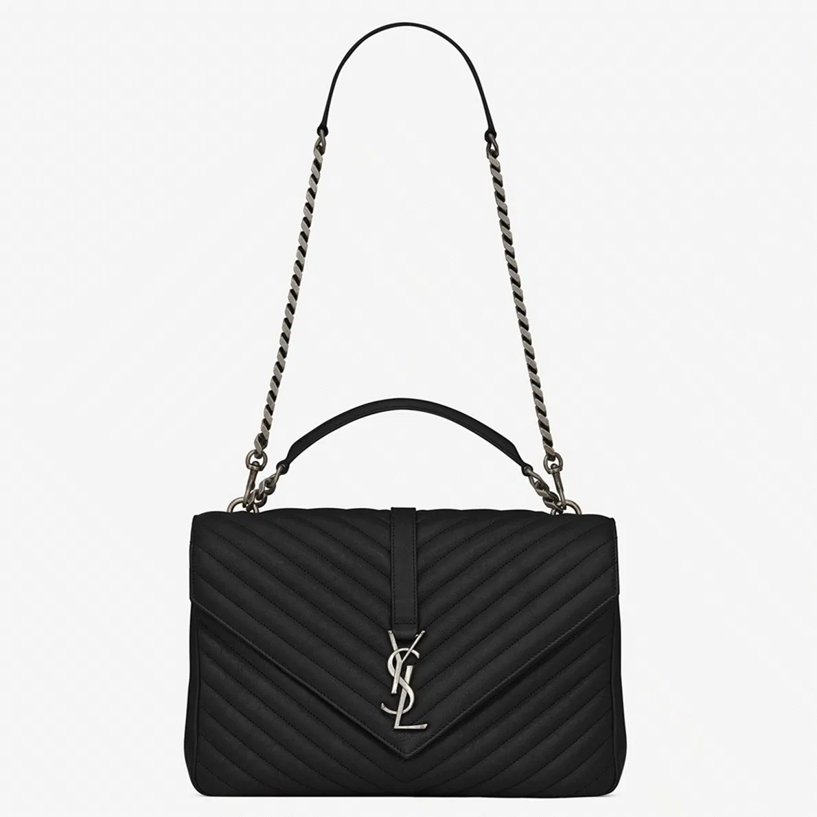 Saint Laurent College Large Chain Bag Noir