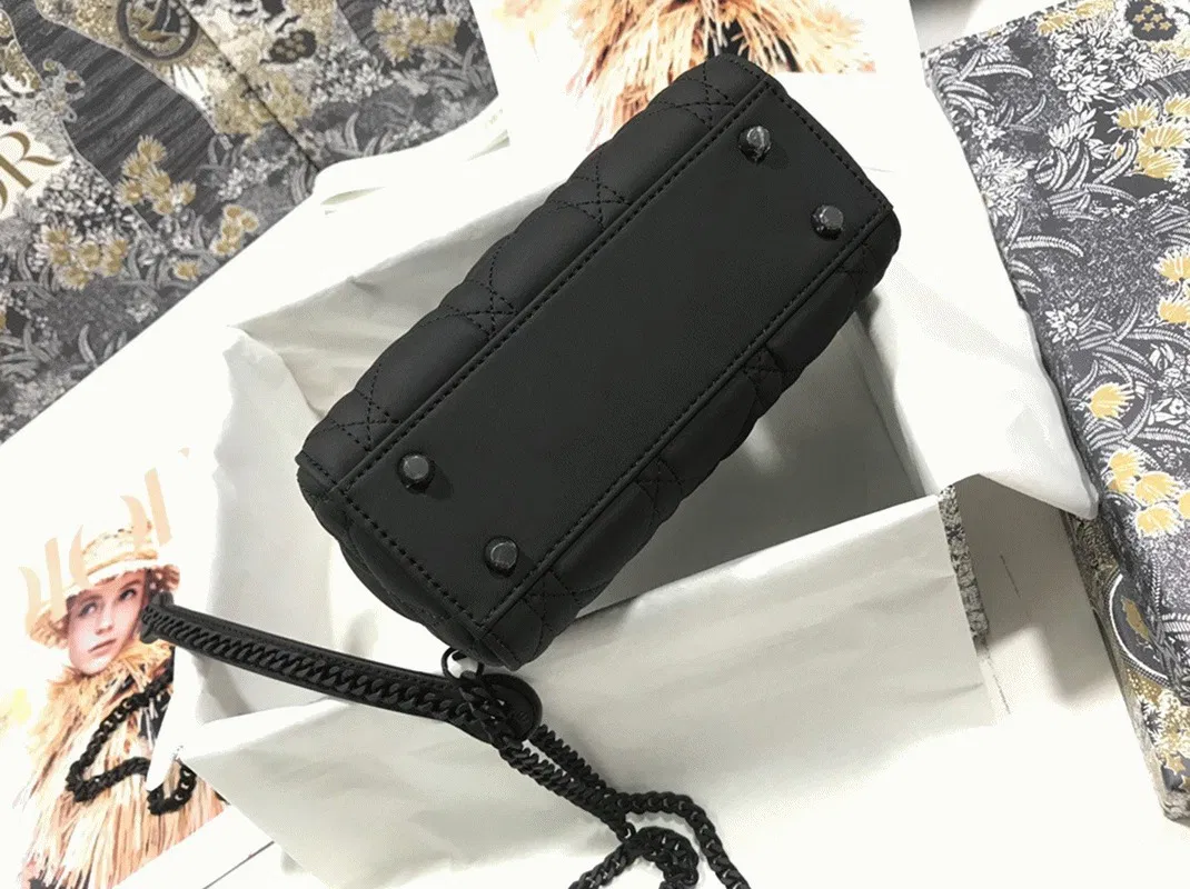 Dior Lady Dior Mini Chain Bag in Black — image 7