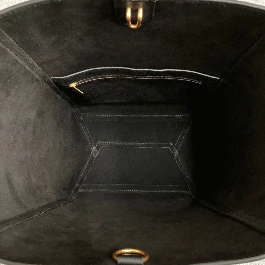 Top Quality Celine Sangle Bucket Bag In Black Grained Calfskin — image 2