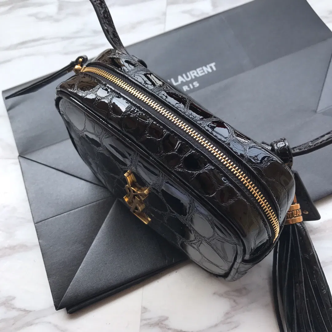MONOGRAM CHAIN WALLET IN CROCODILE EMBOSSED SHINY LEATHER — image 8