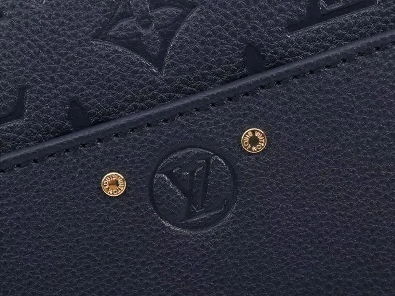 Louis Vuitton Monogram Empreinte Boite Chapeau Souple MM Bag In Navy Blue — image 8