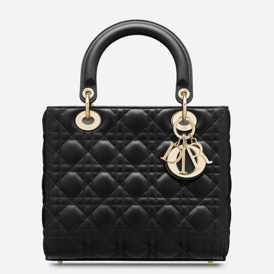 Dior Lady Dior Medium Bag in Black Cannage Lambskin