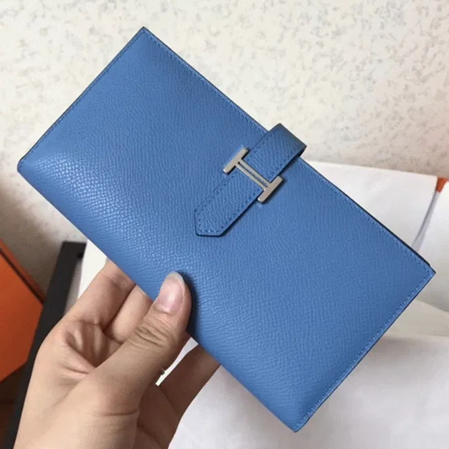 Blue Jean Epsom Hermes Bearn Wallet