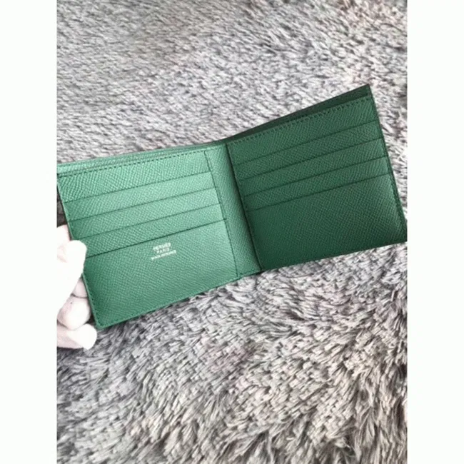 Green Hermes Copernic compact wallet — image 4