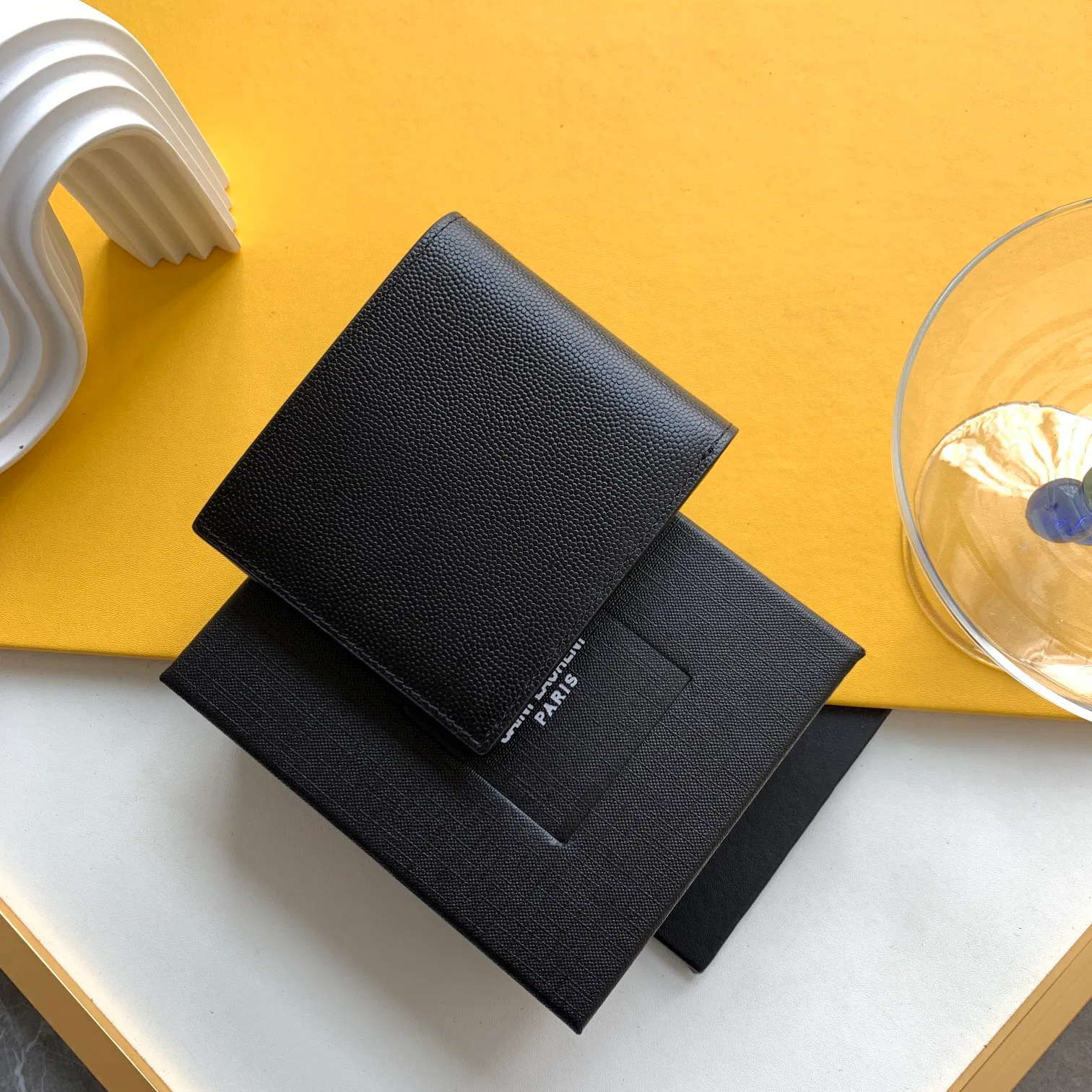 CASSANDRE EAST/WEST WALLET IN GRAIN DE POUDRE EMBOSSED LEATHER — image 2