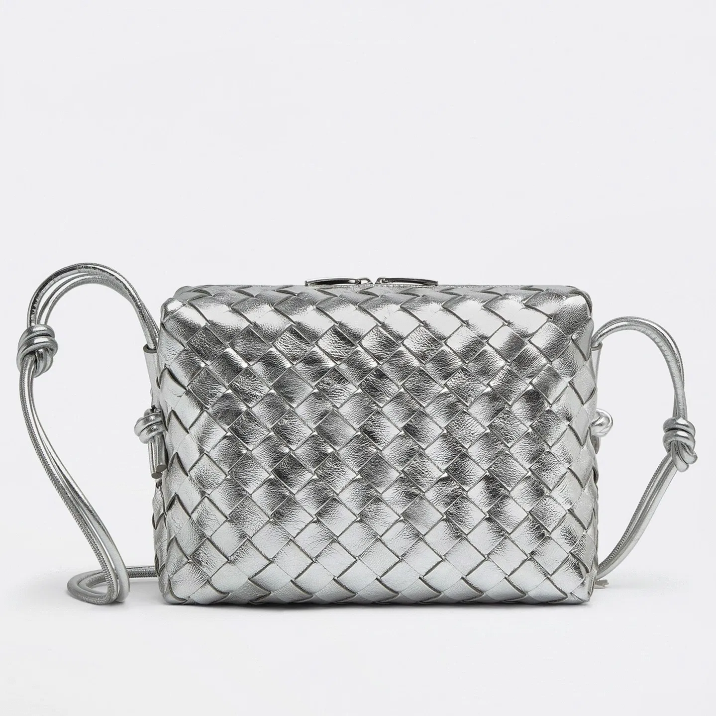 Bottega Veneta Loop Small Bag Silver