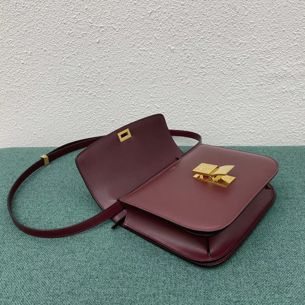 Top Quality Knockoff Celine Classic Box Medium Bag In Bordeaux — image 10